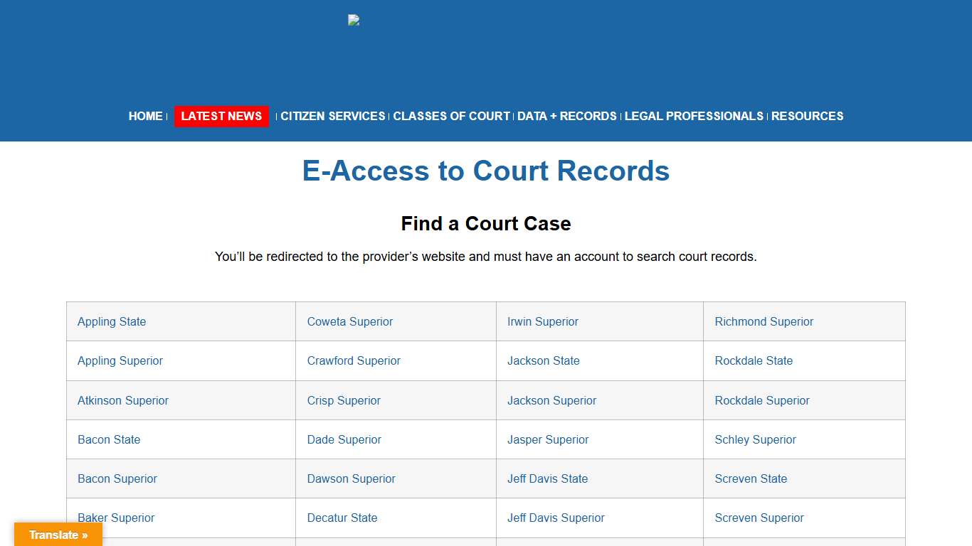 E-Access to Court Records – Georgia Courts